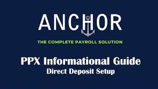Employee Maintenance: Direct Deposit Setup