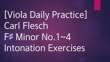 Viola Scale Carl Flesch F sharp Minor No.1~4 Scale System 1 Octave Each String Play Along Piano