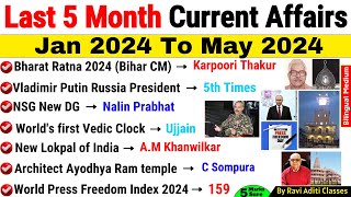 January To May 2024 Current Affairs | Last 5 Months Current Affairs 2024 |Top 300 Questions Part 2