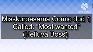Misskuroesama Comic Dud 1 Called Most Wantedhelluva Boss