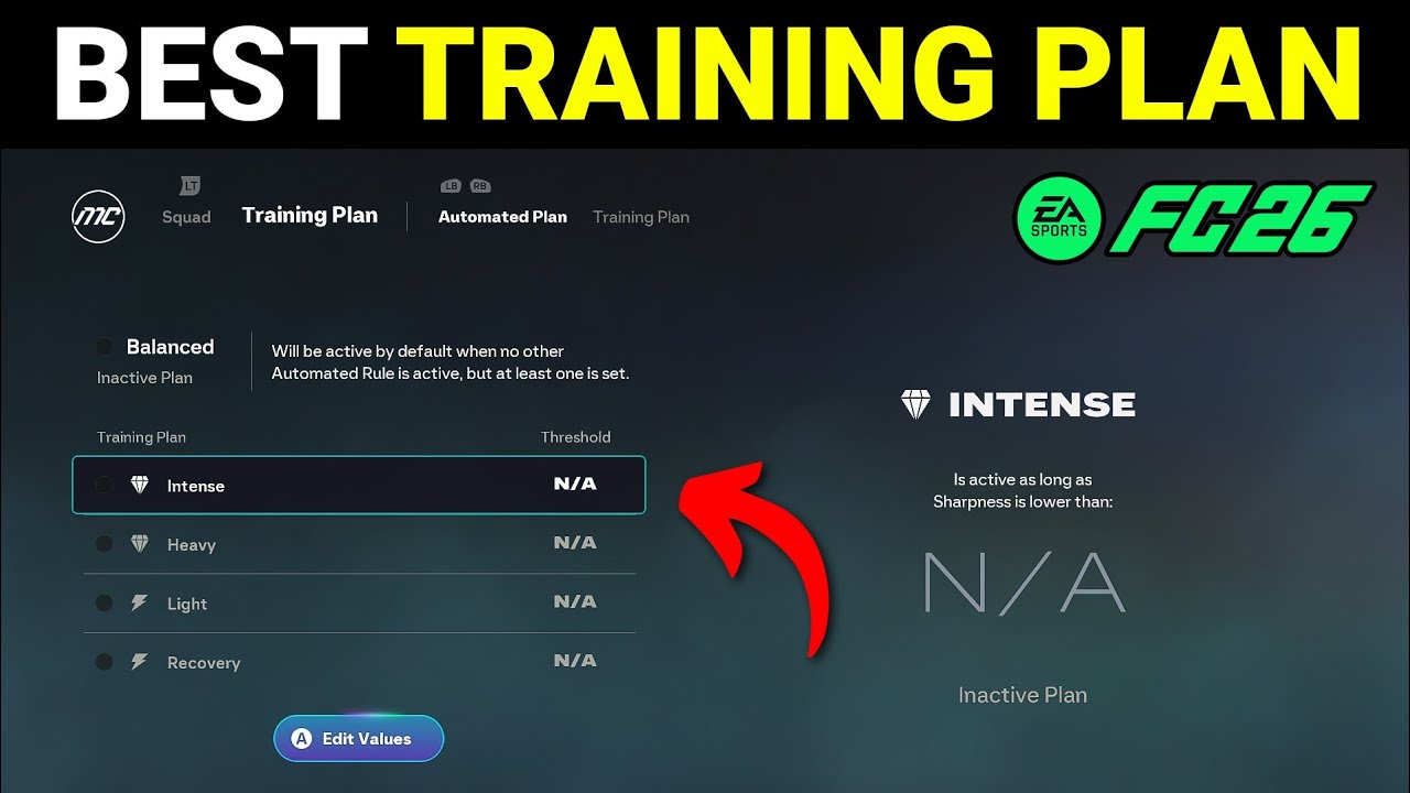 Best TRAINING PLAN Settings in FC 26 Career Mode - YouTube