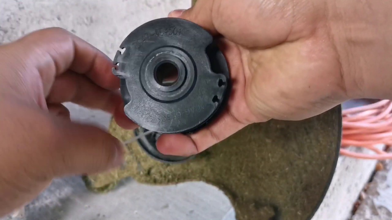 Como cambiar el hilo de podadora eléctrica Truper. Cambio de tanza - YouTube
