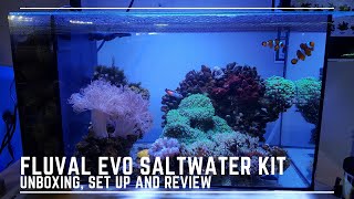 Fluval Evo Saltwater Aquarium Kit  Unboxing, Review and Set Up