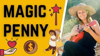 Video thumbnail of "Magic Penny Lyrics [LYRIC VIDEO] by Malvina Reynolds, cover by Lindsay Müller"