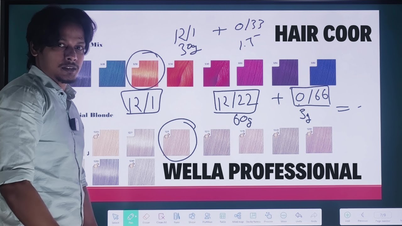 Wella Koleston Hair Color Theory Class || Wella Professional Shade Cart || Wella Color Mix