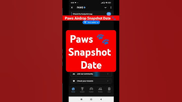 Paws Airdrop Snapshot Date | Paws Airdrop Listing Date #pawsairdrop #shorts