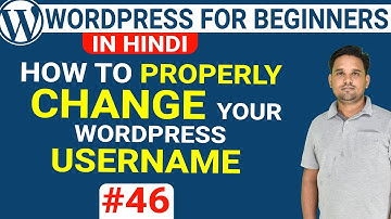 How to Change the WordPress Admin User-Name | WordPress Tutorial in Hindi