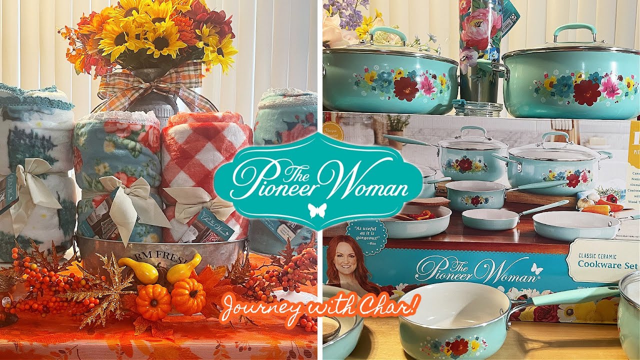 The Pioneer Woman Floral Pattern Ceramic Nonstick Cookware Set