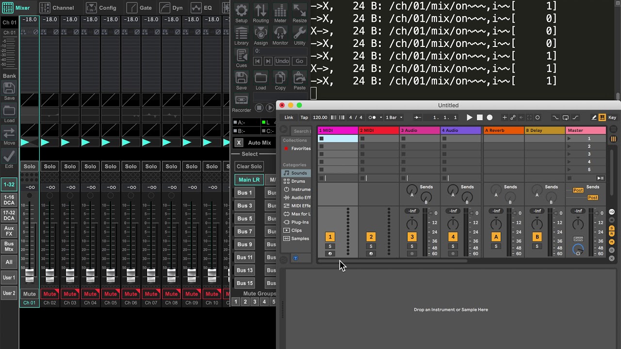 OSC Fun! Connecting Ableton Live and a Behringer X32 YouTube
