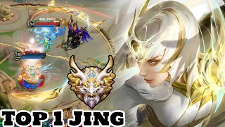 honor of kings Top 1 Jing (Blazing Sun Light Skin) Gameplay Rank Mythic