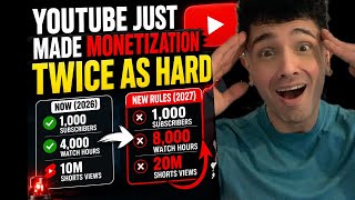 YouTube Just Made Monetization TWICE As Hard... Thousands of Creators Won't Get Paid in 2027!