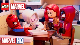 spider mans great pizza chase lego marvel marvelhq