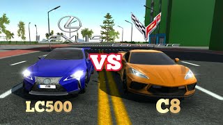 Car Simulator 2 Lexus LC500 Vs Corvette C8 | Top Speed | Sound Test | Brake Test | Acceleration