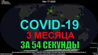 Коронавирус по планете за 54 секунды COVID-19