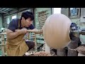 Amazing Woodturning! Big Pot Making Process. Korean Wood Turning Lathe Master