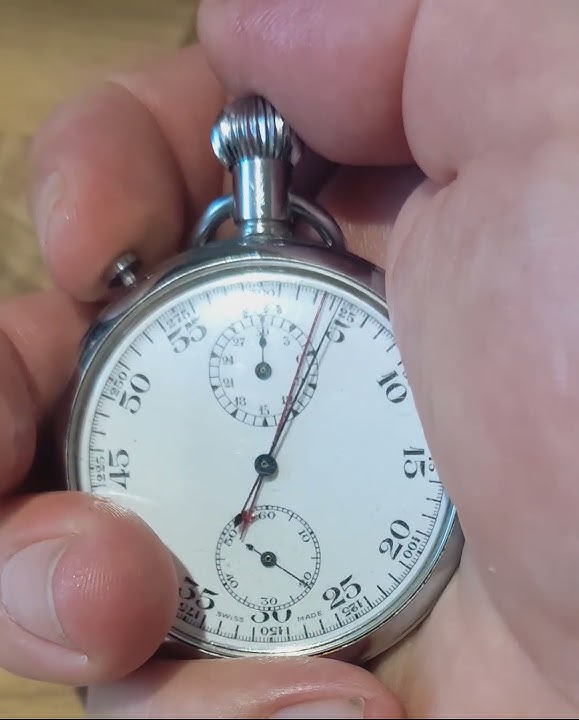 Superb vintage Swiss made stopwatch 3 GPO ABE 68 35424 split second stop watch.