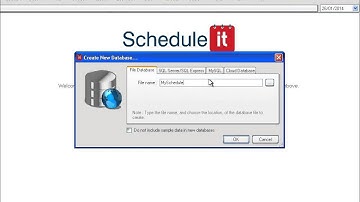 How to start a new scheduling database or project.