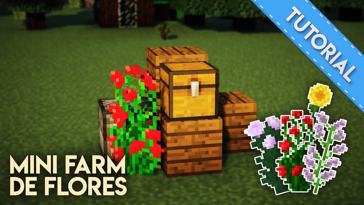 MINI FARM DE FLORES GRANDES - [ TUTORIAL Minecraft ] - YouTube