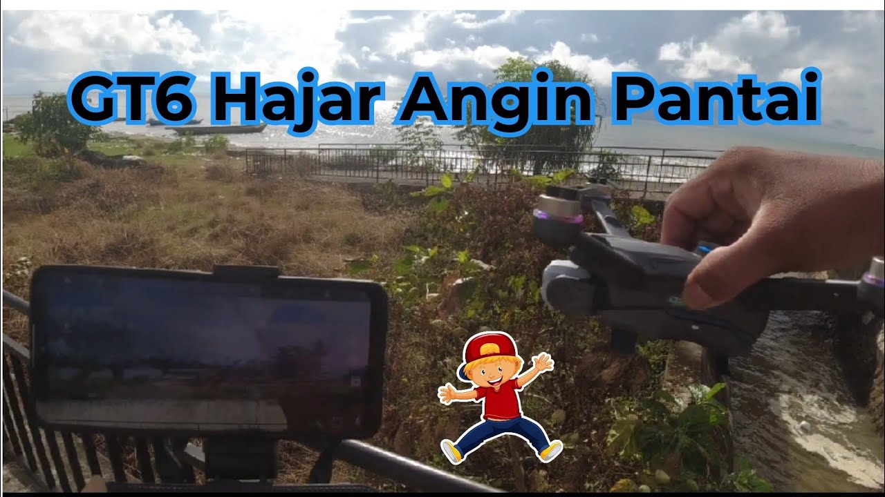 Tes Jarak Drone GT6| || Tangguh di Angin Pantai Yang Kenceng || Keren Gokill