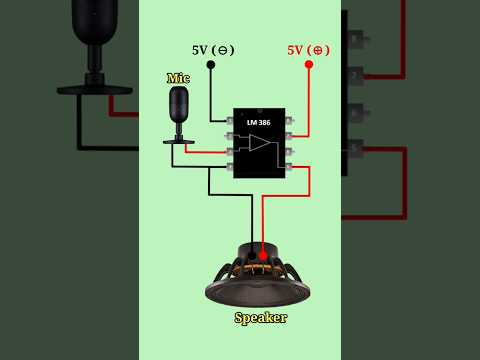 mic Amplifier circuit #electronics #diy #shorts