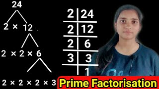 Prime Factorisation by division method and factor tree method