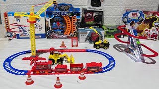 Assembling and Unboxing Steam Train Toys, Tanks, Construction Toys, Thomas the Train Slide, Jeep