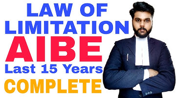 AIBE Limitation Act |aibe previous year question papers with answers|aibe exam preparation 2023|aibe