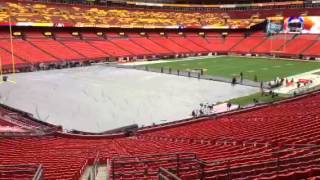 Tarp Coming off of FedExField