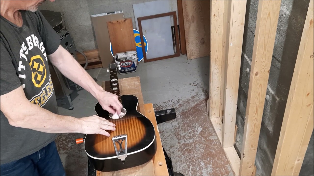 1948 Stella guitar steamed neck reset