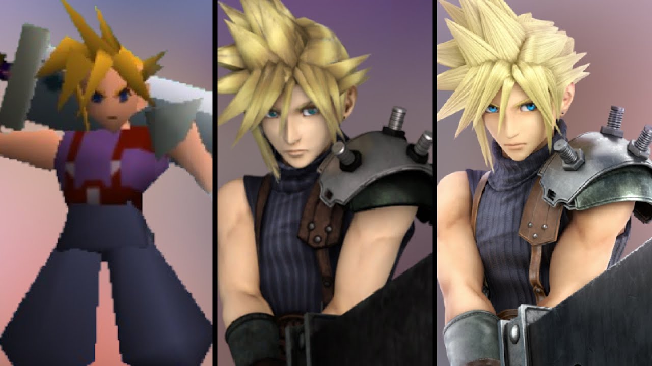Cloud's Moveset in Different Smash Bros Mods (Comparison with Ultimate)