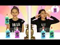 Twin Telepathy Slime Challenge!! |3 Color Slime| Sis vs Sis