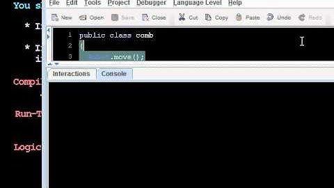 Errors (Understanding Java Error Types and Error Messages)