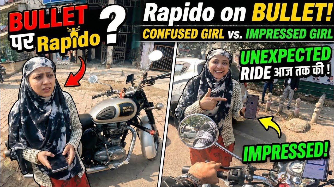 Rapido Girl Shocked on My Bullet 350 😳 | Reaction You Won’t Believe! rahul jha Motovlog #rapido 