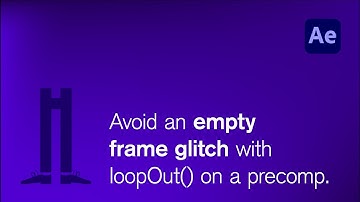 Remove an empty frame glitch when using time remapping with loopOut() in After Effects.