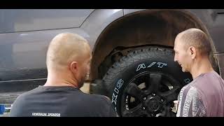 Toyota Land cruiser prado 120 - Maxxis A/T 980 E wormdrive tyres and bumper led bar