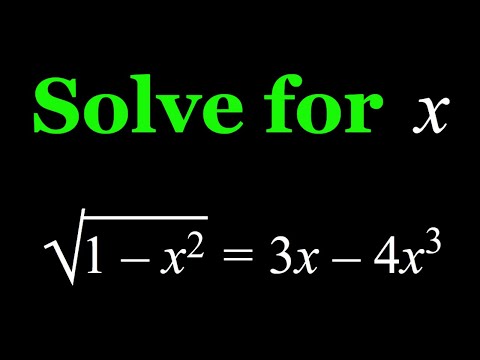 A Radical Solution to a Radical Equation