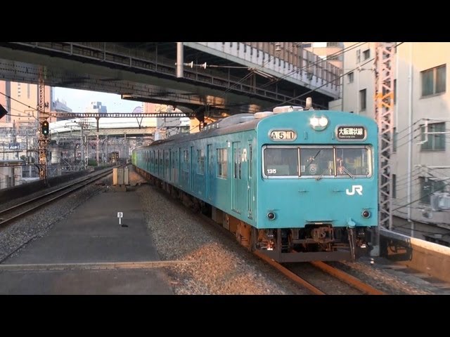 大阪環状線103系 混色編成 スカイブルー+ウグイス 【JR 103 series