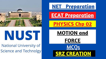 NET preparation. ECAT preparation .MCQs of Physics Class 11 Chapter 02 Motion and force.
