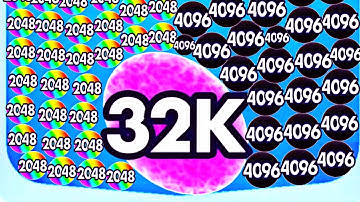 BOUNCE MERGE 2048 - Asmr Gameplay (Level Up Balls, Reach 32k) Math Games Numbers! Part 2