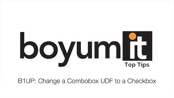 B1UP: Change combobox to checkbox