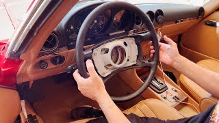 1984 Mercedes 380SL R107 Steering wheel and instrument cluster removal