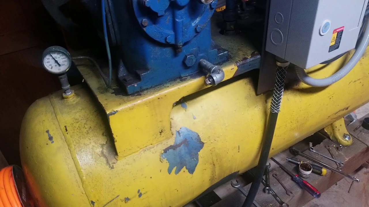 Quincy 244 compressor unloader adjustment? YouTube