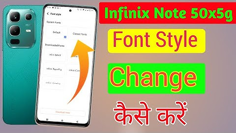Infinix Note 50x 5g font style change | Infinix Note 50x 5g me font kaise change kare | font setting