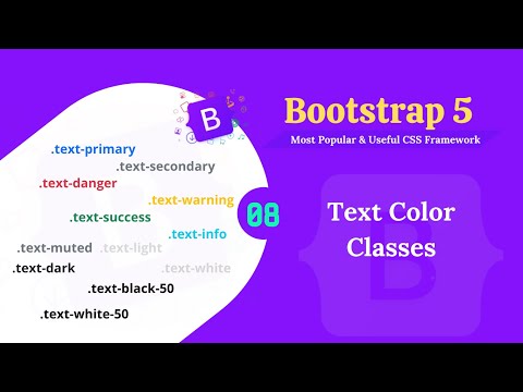 Bootstrap 5 text color classes.