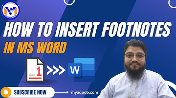 How to Insert Footnotes in MS Word Tutorial Urdu/Hindi | MY Solutions #footnotes #wordcitation