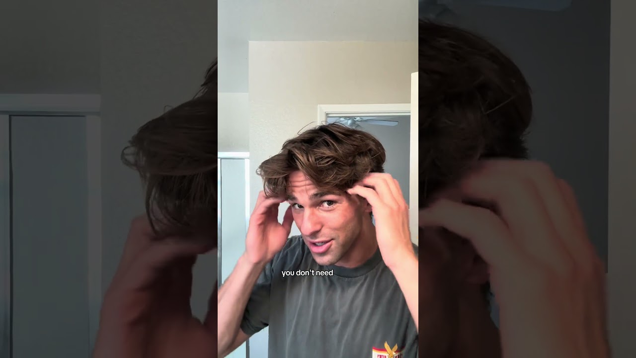 90s California Surfer Boy middle part tutorial 🏄🏽💇🏽‍♂️