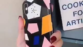 Colorful Geometric Creative Soft Shell iphone Case screenshot 1