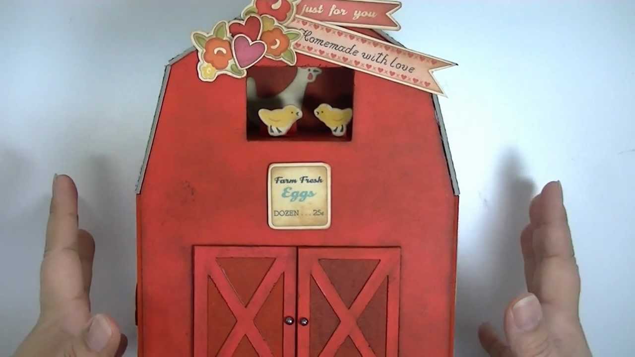 October Afternoon Farm Girl Barn Mini Album Scrapbook