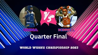 65 kg | China vs Korea | World wushu championship 2023 | wushu sanda fights @iwufwushu