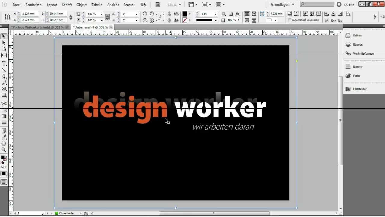 Visitenkarte In Indesign Erstellen Tutorial Vorlage Teil 1 2 Youtube